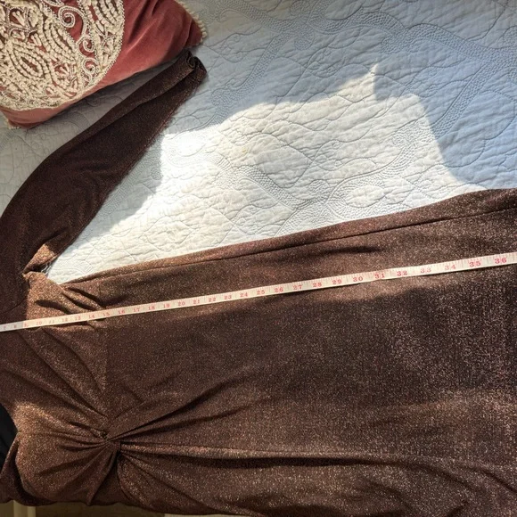 Jennifer Lopez cooper / blak Long Sleeve Dress - Picture 8 of 8